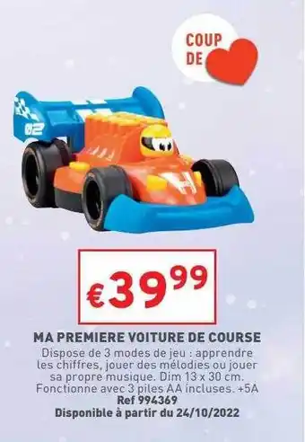 Trafic Ma première voiture de course offre