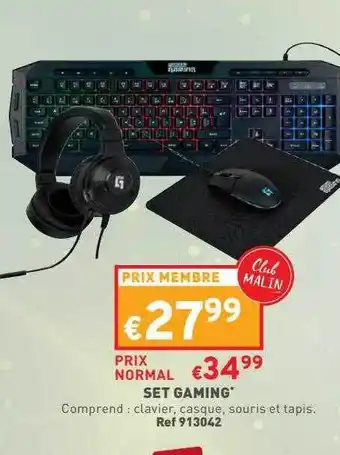 Trafic Set gaming offre