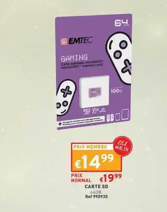 Carte sd emtec