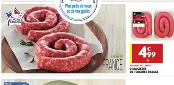 ALDI 2 Saucisses De Toulouse Brasse offre