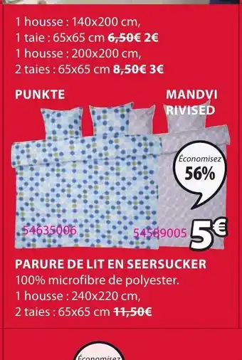 JYSK Parure De Lit En Seersucker offre