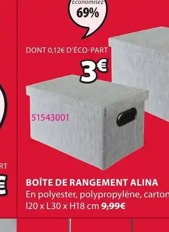 JYSK Boite De Rangement Alina offre