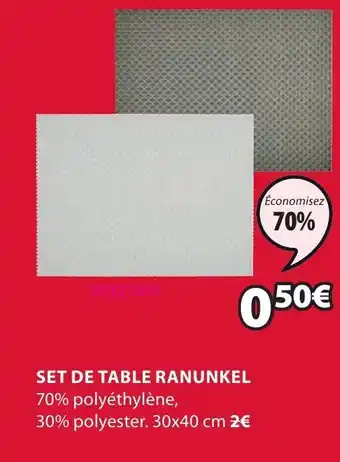 JYSK Set De Table Ranunkel offre
