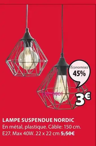 JYSK Lampe Suspendue Nordic offre