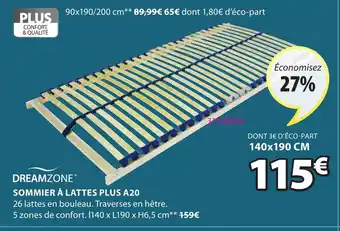 JYSK Sommier à Lattes Plus A20 offre