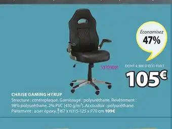 JYSK Chaise Gaming Hyrup offre