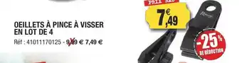 Outiror Œillets à pince à visser en lot de 4 offre