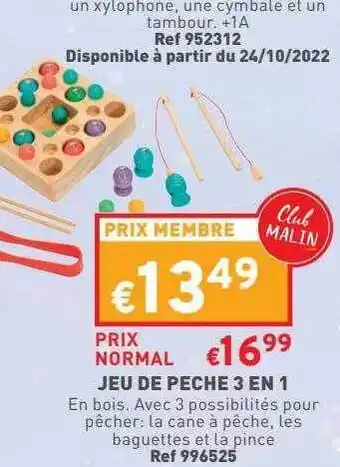Trafic Jeu de pêche 3 en 1 offre