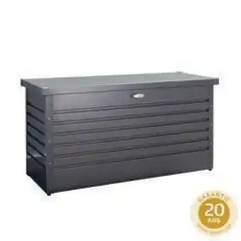Truffaut Biohort - coffre de jardin en acier galvanisé, gris foncé l.134cm offre