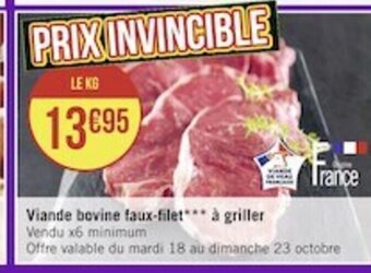 Géant Casino Viande Bovine Faux-Filet a Griller offre