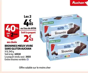 Auchan Brownies Mieux Vivre Sans Gluten Auchan offre