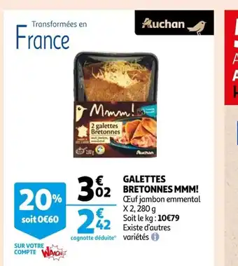 Auchan Galettes Bretonnes MMM offre
