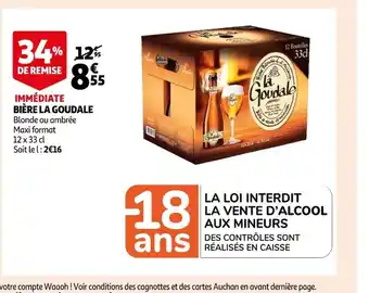 Auchan Bière La Goudale offre