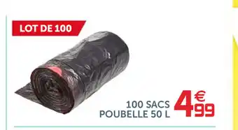 Gifi 100 Sacs Poubelle 50L offre