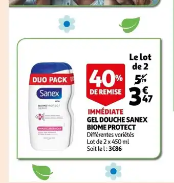 Auchan Gel Douche Sanex Bio Protect offre