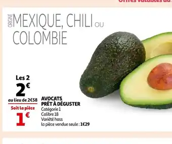 Auchan Avocats Prêt à Deguster offre