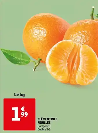 Auchan Clemetines Feuilles offre