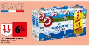 Auchan Lait Demi-écrémé Auchan offre