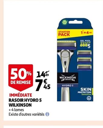 Auchan Rasoir Hydro 5 Wilkinson offre