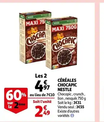 Auchan Céréales Chocapic Nestle offre