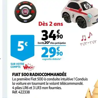 Auchan Fiat 500 radiocommandée offre