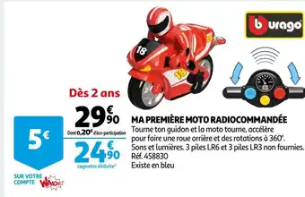 Auchan Burago ma première moto radiocommandée offre