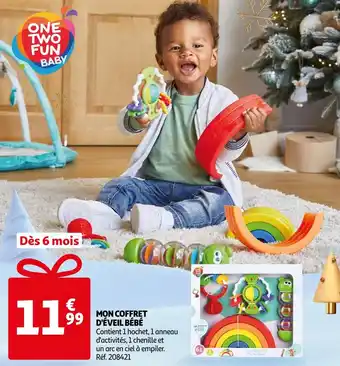 Auchan One two fun baby mon coffret d'éveil bébé offre