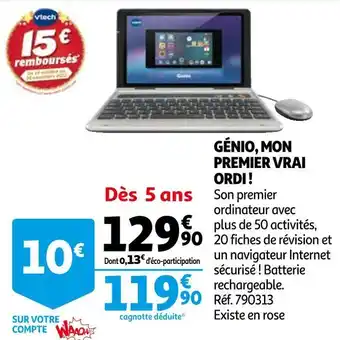 Auchan Génio, mon premier vrai ordi ! offre