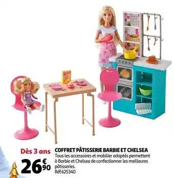 Auchan Barbie coffret pâtisserie barbie et chelsea offre