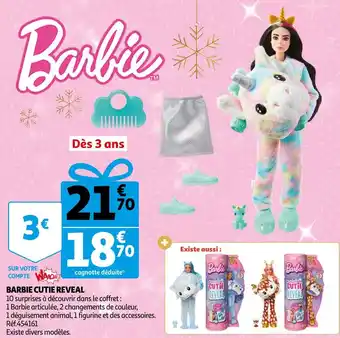 Auchan Barbie barbie cutie reveal offre