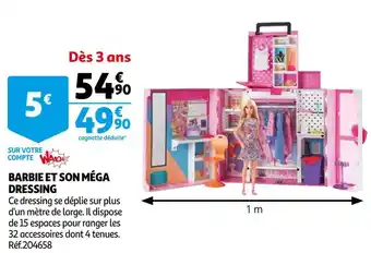 Auchan Barbie barbie et son méga dressing offre