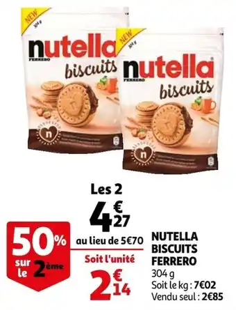 Auchan Nutella Biscuits Ferrero offre