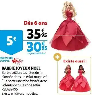 Auchan Barbie barbie joyeux noël offre