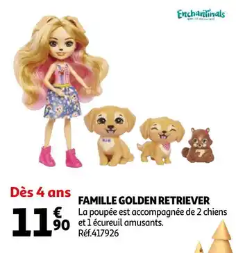 Auchan Enchantimals famille golden retriever offre