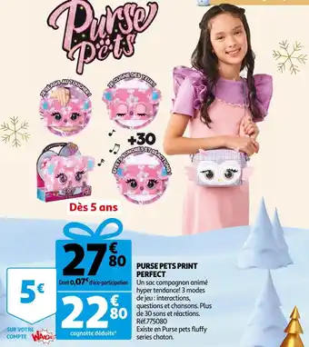 Auchan Purse pets purse pets print perfect offre