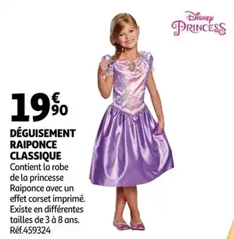 Promo Disney deguisement raiponce classique chez Auchan