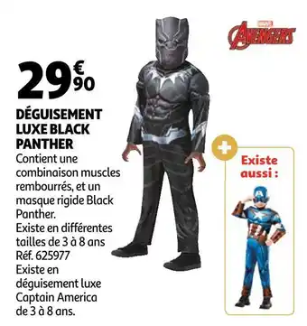 Auchan Marvel déguisement luxe black panther offre