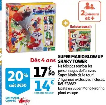 Auchan Super mario super mario blow up shaky tower offre