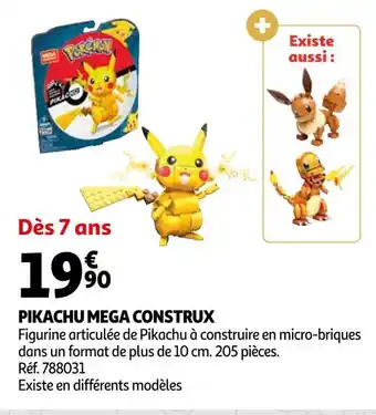 Auchan Pokémon pikachu mega construx offre