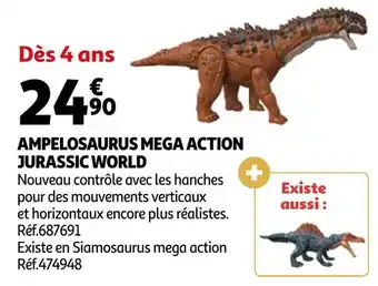 Auchan Ampelosaurus mega action jurassic world offre