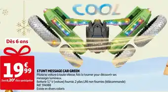Stunt message car green