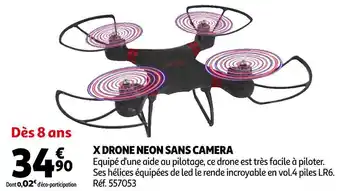Auchan X drone neon sans camera offre