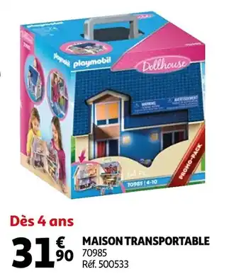 Auchan Playmobil maison transportable offre