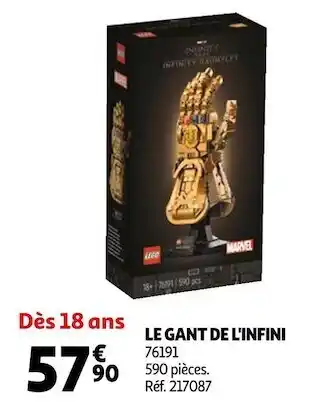 Auchan Lego le gant de l'infini offre