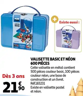 Auchan Valisette basic et néon 600 pièces offre