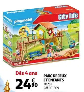 Auchan Playmobil parc de jeux et enfants offre
