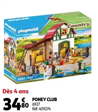 Auchan Playmobil poney club offre