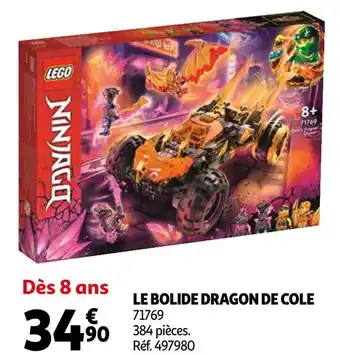 Auchan Lego le bolide dragon de cole offre