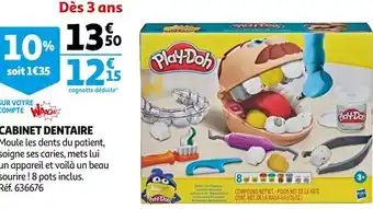 Auchan Play-doh cabinet dentaire offre