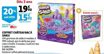 Auchan Kinetic sand coffret château bac à sable offre